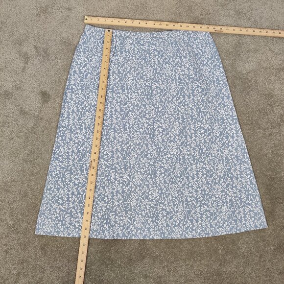 Tradition Country Collection Women's A line Mini Skirt Size 18 Blue White Cotton - Picture 5 of 7